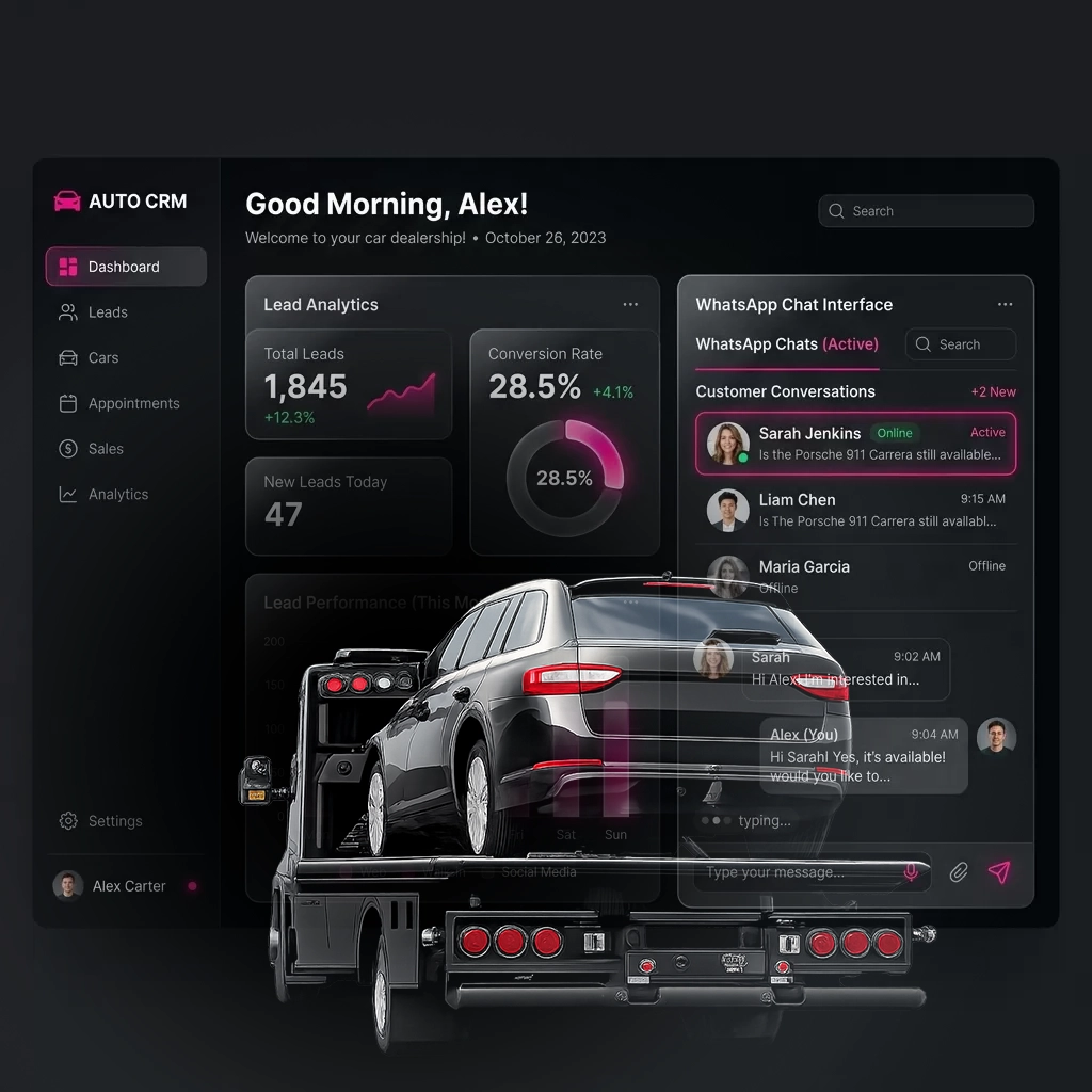 Dashboard do Sistema CRM e Chat IA